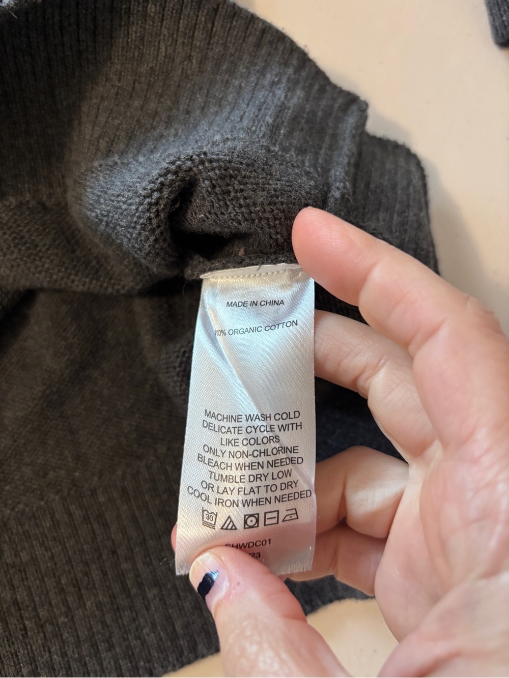 Quince Mockneck Sweater Size XL 100% Organic Cotton Charcoal Grey Quiet Luxury - Picture 7 of 8